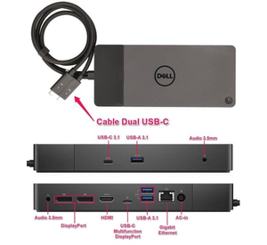 Station d'accueil Dell Performance Dock <span class=keywords><strong>WD19DCS</strong></span> avec adaptateur secteur 240W pour moniteurs - Product Image 3