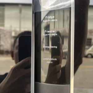 Side by Side Double Door Fridge Black Glass Door 693L Big Capacity Fan Cooling Total No Frost Compressor EU Standard - Product Image 4