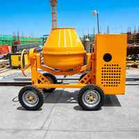 Mini malaxeur à béton vertical compact, mélangeur de ciment mobile électrique/diesel/essence en option pour le mélange de mortier de construction