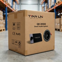 Sistem Audio Rumah Pintar Tian Lai Q8 JX502 Speaker Plafon High Fidelity 8 Inch Amplifier Dinding Layar Sentuh untuk Vila Mewah