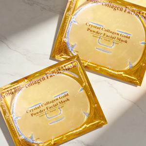 Masque facial au collagène Soin de la peau avec acide hyaluronique Masque au collagène hydrolysé Anti-rides Rafraîchissant la peau Or 24 carats - Product Image 5