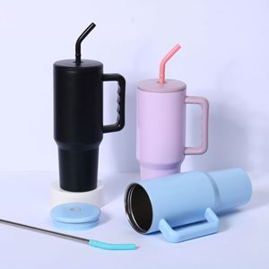 40oz H3.0 Handle <b>Travel</b> Car <b>Mug</b> Vacuum Tumbler Lid Straw Non-Slip ODM OEM Custom Color - Product Image 3