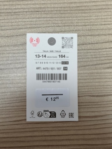Printed UHF RFID tags (860–960 MHz), woven UHF RFID laundry tags, clothing RFID price tags - Product Image 6
