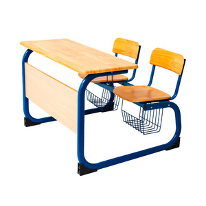 Đồ Nội Thất Trường Học Sinh Bàn Gỗ Đôi Lớp Học Bàn Và Ghế Bàn OEM Trường Bàn Và Ghế Đặt - Product Image 3