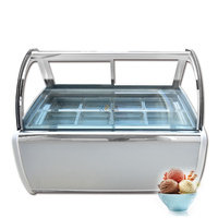 Vitrine réfrigérée pour crème glacée, gelato et sucettes glacées, conforme aux normes européennes