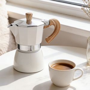 Cafetière à poignée en bois de bonne qualité, portable, pour cuisinière, style vintage, pour camping en extérieur - Product Image 4