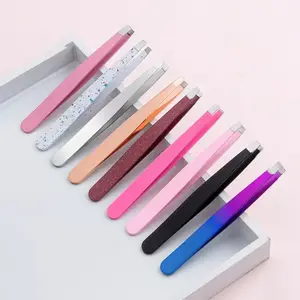 Factory price wholesale mini eyebrow eyelash tweezer set eyebrow tweezer pointed