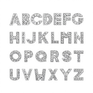 Lettere dell'Alfabeto A-Z a Forma di Fiocco di Neve, Accessori per Gioielli Fai-da-Te, Decorazioni per Custodie Telefoni e Portachiavi, Oro e Argento - Product Image 3