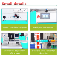 Machine d'étiquetage semi-automatique rotative à 360 degrés pour bouteilles, canettes et bocaux ronds avec emballage en bois, moteur et composants PLC