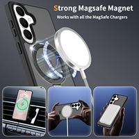 Coques de téléphone Samsung S26 Ultra 2026 mates avec anneau magnétique, béquille et charge sans fil – Également compatibles S25, S24, S23, S22