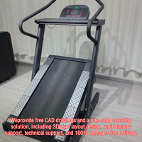 Caminadora Comercial de Alta Inclinación Todo en Uno, Máquina para Correr y Escalar con Pantalla LCD para Entrenamiento Cardiovascular en Gimnasio