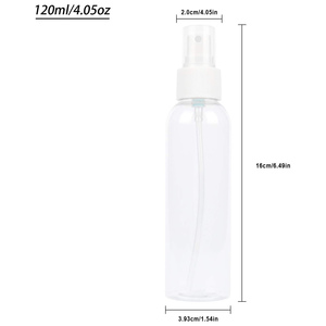 Transparent Fine Mist <b>Spray</b> <b>Bottle</b> 30ml 50ml 60ml 80ml 100ml 120ml 150ml PET <b>Plastic</b> <b>Bottle</b> with Sprayer Pump - Product Image 2