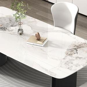Table à manger rectangulaire <span class=keywords><strong>en</strong></span> dalle de roche de luxe italienne, style moderne simple, petite table à manger <span class=keywords><strong>pour</strong></span> appartement - Product Image 3