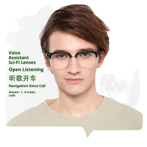 Akıllı katı elmas Unisex anti-mavi ışık yarım çerçeve çerçevesiz güneş gözlüğü gözlük kullananlar için moda çağrı müzik için - Product Image 2