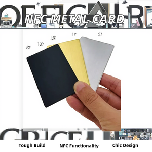 13.56MHz Đen Matte NFC kim loại thẻ kinh doanh Laser khắc tap thẻ điện thoại cho khách sạn truyền thông xã hội ứng dụng - Product Image 4