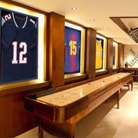 Cadre Vitrine Maillot de Football YiwuKaitai en MDF 60x80cm 70x90cm, Cadre en Bois avec Verre Acrylique Incassable, Kit de Vitrine pour Maillot