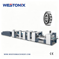 Machine de collage automatique à chaud WESTONIX pour carton ondulé A/B/E avec fond à verrouillage électrique pour l'emballage alimentaire et des boissons