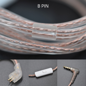 Câble plat pour écouteurs <span class=keywords><strong>KZ</strong></span> OFC original, détachable, de haute qualité, avec prise 3,5 mm, câble de mise à niveau pour casque - Product Image 3