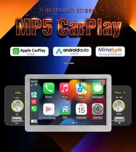 Autoradio CarPlay <span class=keywords><strong>5</strong></span> pouces avec écran tactile Android <span class=keywords><strong>Auto</strong></span> filaire, protection des câbles de charge USB, autoradio MP5 universel - Product Image 2