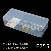 Boîte de rangement rectangulaire en plastique F255, grand conteneur de stockage d'emballage en plastique imperméable transparent d'usine