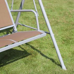 <span class=keywords><strong>Columpio</strong></span> <span class=keywords><strong>de</strong></span> Jardín con Marco <span class=keywords><strong>de</strong></span> Metal AJUNION, <span class=keywords><strong>Toldo</strong></span> Ajustable, <span class=keywords><strong>Columpio</strong></span> <span class=keywords><strong>de</strong></span> Patio <span class=keywords><strong>de</strong></span> 3 Plazas con Respaldo Transpirable <span class=keywords><strong>para</strong></span> Balcones y Patios - Product Image 2