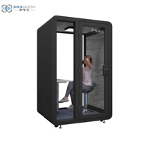 Performances acoustiques inégalées, pods insonorisés modulaires modernes pour studio d'enregistrement à domicile et immeuble de bureaux avec couverture amovible
