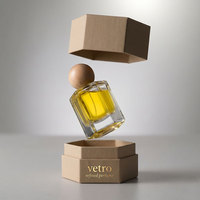 Flacon en verre transparent de 30 ml, 50 ml, 100 ml, atomiseur de parfum vide, emballage personnalisable en boîte cadeau, fourni par l'usine