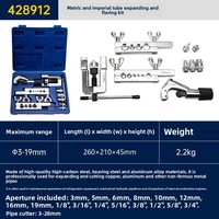 Kit d'outils d'élargissement et d'alésage de tubes en acier au carbone pour système impérial d'ingénierie, 3-19 mm, pour tuyaux de cuivre de climatiseur, garantie 1 an