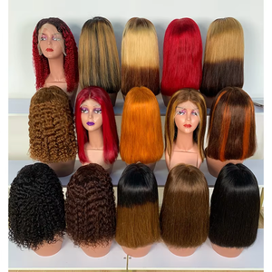 Perruque BOB en gros avec <span class=keywords><strong>frange</strong></span>, perruques en <span class=keywords><strong>cheveux</strong></span> humains doublement étirés, fabriquées à la machine, lisses, en <span class=keywords><strong>cheveux</strong></span> vierges Remy - Product Image 6