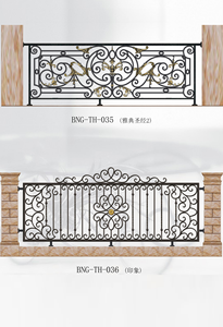 מרפסת מודרנית חיצונית עכשווית מעקות ברזל יצוק מעקות אלומיניום עבור דק התקנת קיר דק התקנה - Product Image 4