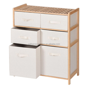 <span class=keywords><strong>Cassettiera</strong></span> in Bambù Minimalista SYT Style Keeper per Area TV, Contenitore in Tessuto, Mobiletto per Accessori da Gioco - Product Image 6
