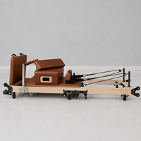 Pilates Reformer Maple lipat bersertifikat CE untuk wanita, alat latihan profesional rumah dan studio fitness