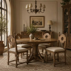Vintage Inspired Handmade Stable Wooden <b>Dining</b> <b>Chair</b> Luxury Classic Durable Villa Hospitality Furniture Apartment Workshop - Product Image 1