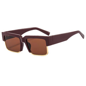 Lunettes de soleil tendance 2022 UV400 en PC léger, monture épaisse en D, verres transparents, haute qualité, blanc, bleu, rouge, vert - Product Image 4