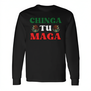 Camiseta de Manga Larga Patriótica Mexicana Chinga Tu Maga - Product Image 1