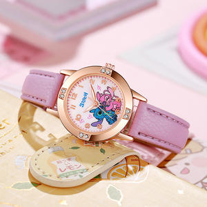 Orologio da donna Ruunjoy al quarzo Cinnamoroll Kuromi My Melody Cartoon oro rosa con cintura di diamanti alla moda custodia per bambini - Product Image 6