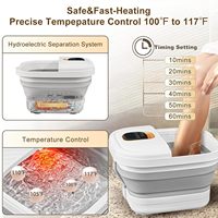 Fußbad massage gerät mit Wärme und Massage 6 Massage rollen Pediküre Fuß Whirlpool Fuß tränke zum Beruhigen und Entspannen müder Füße