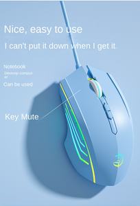 圣剑高精度1600 DPI有线游戏鼠标 可定制RGB灯光 人体工学设计 适合双手使用 超越极限的舒适感 - Product Image 5