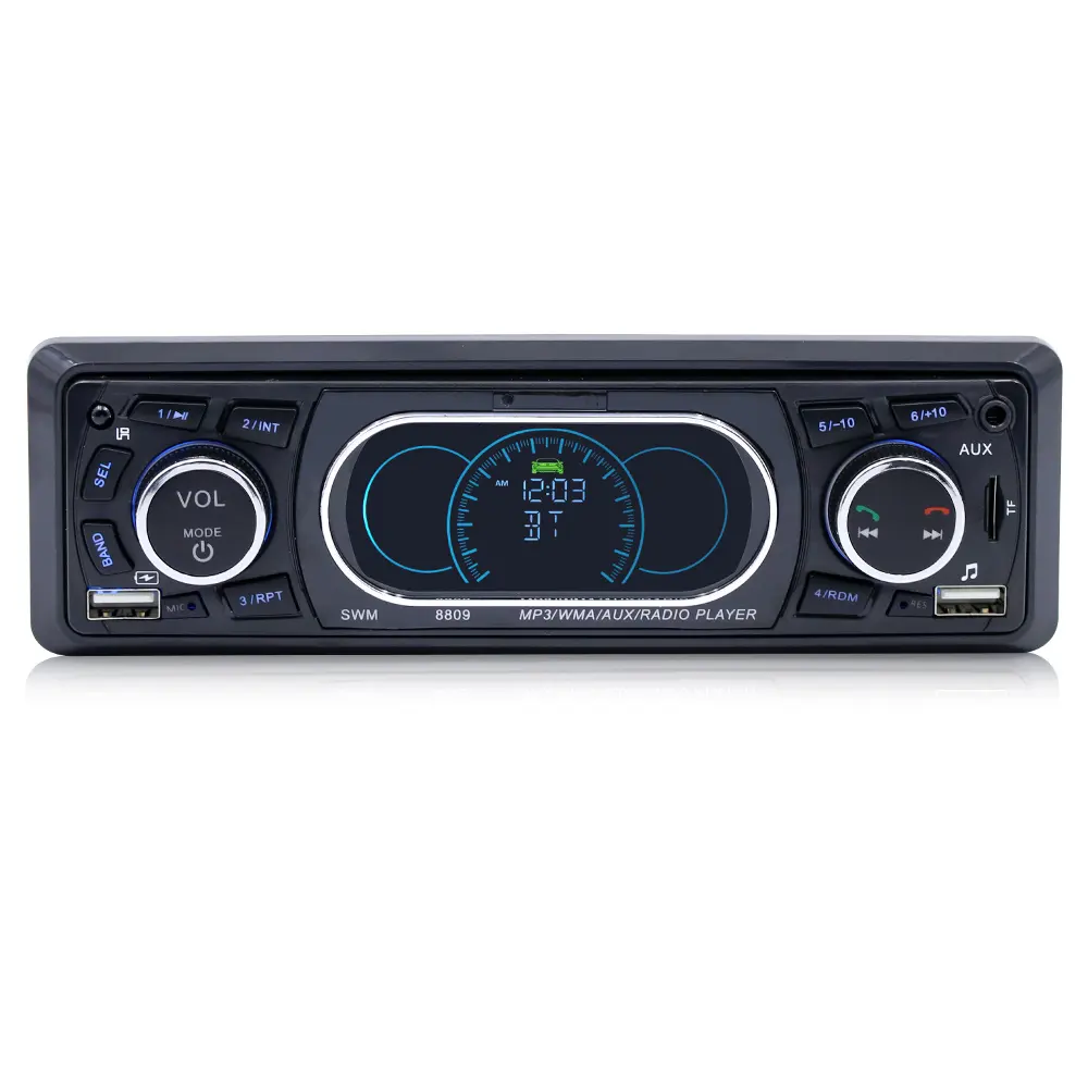 Radio Mobil 1 Din, Input Aux 12V, Penerima Audio Mobil SD USB Radio Mobil BT Mp3 Usb