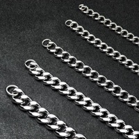 Collier chaîne gourmette cubaine en acier inoxydable personnalisé OEM 304 316 Fabricant de bijoux Hip Hop
