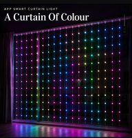Rideau lumineux LED avec fil à revêtement irisé, fonctionnalités de texte défilant programmable DIY, lumière multicolore, décoratif et atmosphérique