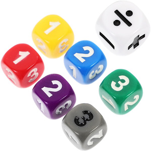 Đầy Màu Sắc 14Mm Acrylic <span class=keywords><strong>Dice</strong></span> 6 Bên <span class=keywords><strong>123</strong></span> Kỹ Thuật Số Trò Chơi Giáo Dục Phụ Kiện Mầm Non Giáo Dục Cuộn Số Trò Chơi - Product Image 6