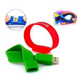 สายรัดข้อมือแบบ USB แฟลชไดรฟ์ ซิลิโคนยืดหยุ่น  รับผลิตจำนวนมาก พร้อมสกรีนโลโก้ สำหรับโปรโมทธุรกิจ - Product Image 3