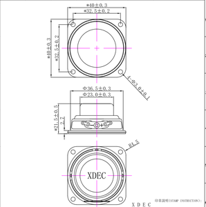 <strong>40mm</strong> Square <strong>Speaker</strong> 4ohm 5W Smart Home Appliances Multimedia <strong>Speaker</strong> Horn Driver - Product Image 2