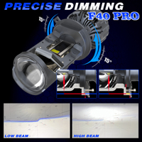 Lentille de projecteur LED F40Pro H4 Mini 12V 140W 6000K Nouveau phare LED H4 Mini pour voiture et moto universelle