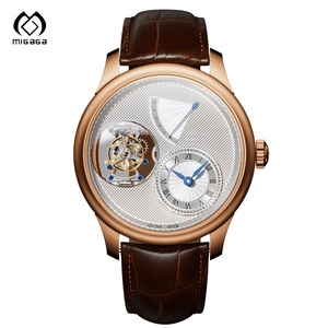 Deri Kayışlı Mekanik Mekanizmalı İbreli Işıklı 10ATM Su Geçirmez <span class=keywords><strong>Tourbillon</strong></span> Erkek Saati - Product Image 2