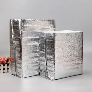 Caja de envío aislada Liner Entrega de alimentos frescos Bolsa con aislamiento térmico Papel de aluminio Bolsa de aislamiento autoadhesiva para alimentos