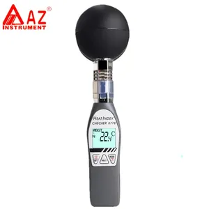 Monitor de Temperatura Globo Úmido AZ-8778, Higrotermógrafo Digital em Plástico ABS Preto para Estresse Térmico Interno - Product Image 1