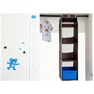Breathable Polypropylene 4-<b>Shelf</b> Hanging Closet Organizer <b>Shelves</b> for Clothes - Product Image 4