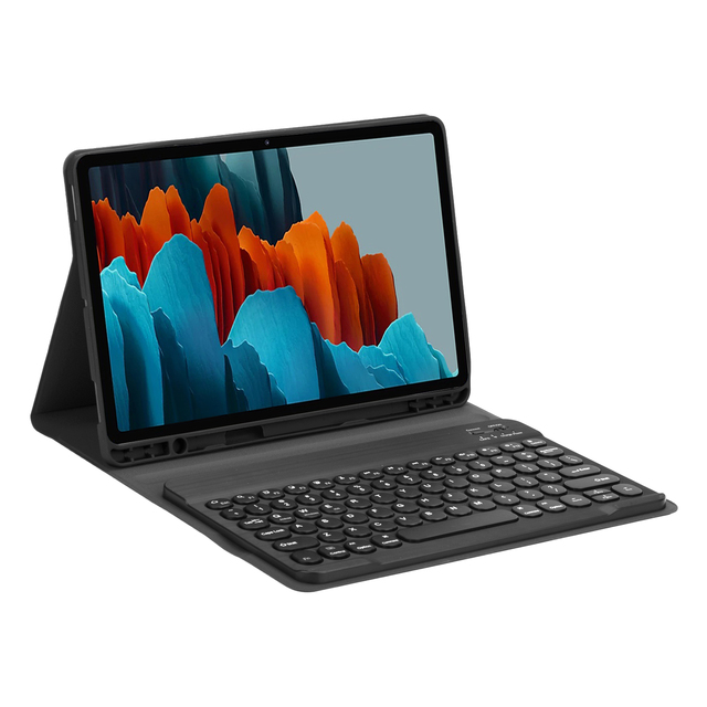 Detachable PU Leather Ultra Thin Spill Resistant Protective Case Wireless BT 5.0 USB Type-C Gaming Keyboard for for